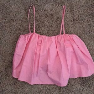 Bright pink Zara crop top